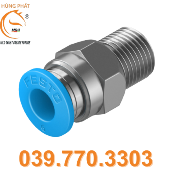 Đầu nối ren khí QS-1/8-6 - Festo Hùng Phát (HÀNG CÓ SẴN)