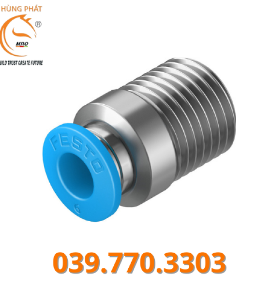 Đầu nối QS-1/4-6-I - Chính hãng Festo - Đại lý Hùng Phát (HÀNG CÓ SẴN)