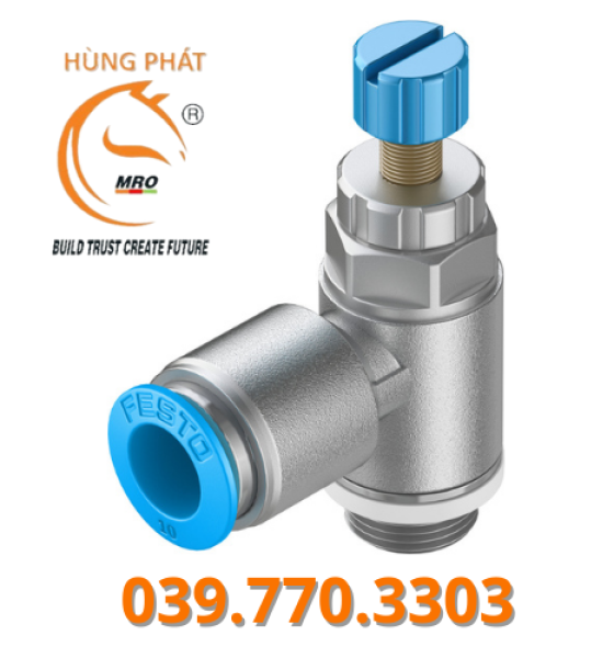 Van tiết lưu GRLA-1/4-QS-10-RS-D - Festo Hùng Phát (HÀNG CÓ SẴN)