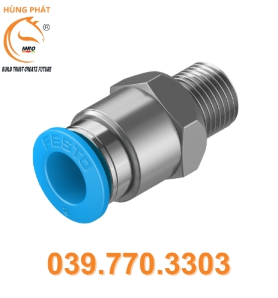 Đầu nối ren khí QS-1/8-8 - Festo Hùng Phát (HÀNG CÓ SẴN)
